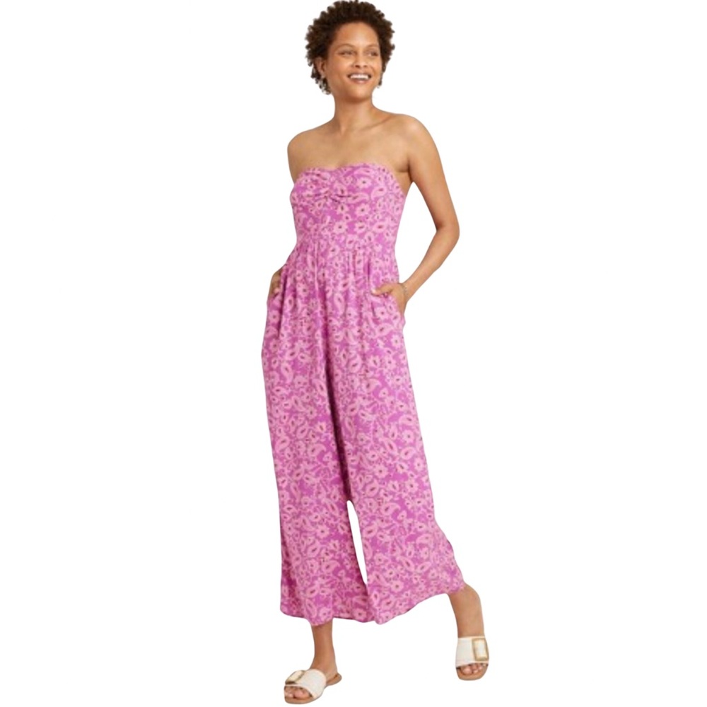 Knox Rose Magenta Floral Paisley Print Jumpsuit Size XS